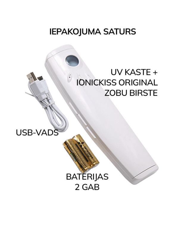 UV kaste – sterilizētājs (ar jonisko zobu birsti IONICKISS) Jaunums!